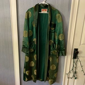 Vintage Chinese silk smoking robe